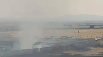 Diyarbakır'da hastane bölgesinde anız yangını paniği yaşandı