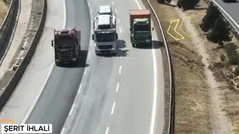 Gaziantep otoyolunda havadan takip trafiği kilitledi