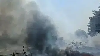 Eskişehir çevre yolunda dumanlar yükseliyor