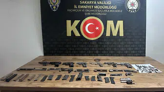 Serdivan'da silah atölyesi çökertildi 7 gövde, 11 sürgü ve ruhsatsız tüfek ele geçirildi