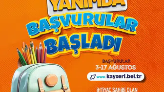 Kayseri'de öğrencilere 5 bin liralık eğitim desteği başvuruları başladı