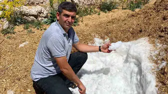 Elbistan yaylalarında asırlık kar saklama yöntemi hala yaşıyor