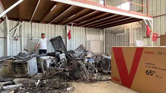 Hatay'da beyaz eşyalar patladı 2,5 milyon liralık zarar