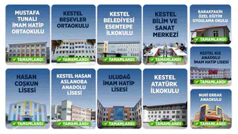 Kestel'de okullar yeni döneme yenilenerek giriyor