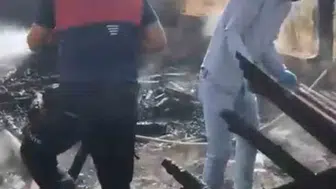 Yüksekova'da gece yarısı yangın Habil Koç'un evi kül oldu