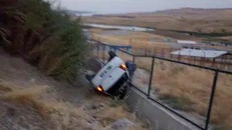 Adıyaman Sitilce yolunda otomobil şarampole uçtu