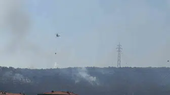 Kazdağları eteklerinde çıkan yangın yerleşim yerlerini tehdit ediyor