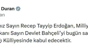 Erdoğan ve Bahçeli bugün Külliye’de bir araya geliyor