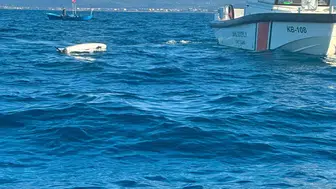 Karasu açıklarında balıkçıların ağına dron takıldı