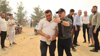 Çine’deki yangın bölgesinde devletten vatandaşa yakın takip