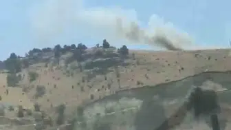 Adıyaman'da yol çalışmasındaki patlatma ormanı tutuşturdu