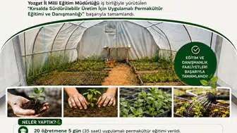 Öğretmenler 35 saat permakültür dersi aldı, seralarda uyguladı