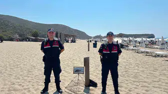 Patara Plajı'nda caretta caretta nöbeti jandarmada