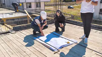 Bayburt'ta inşaatların güvenliği sahada denetleniyor