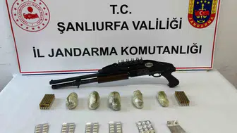 Suruç'ta jandarma uyuşturucu ve mühimmata el koydu