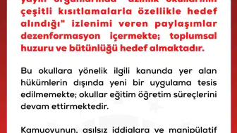 Azınlık okullarıyla ilgili yayılan iddialara devletten yanıt geldi