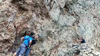 Antalya falezlerinde korkutan anlar