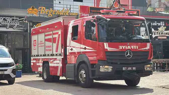 Lokantanın bacası alev aldı, itfaiye yangını büyümeden söndürdü