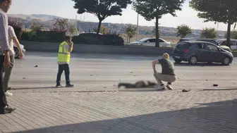 Etimesgut yolunda motosiklet kazası 2 yaralı
