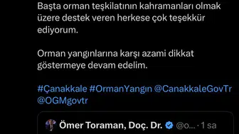 Ayvacık'ta yangın ormana sıçramadan söndürüldü