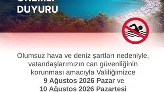 Zonguldak sahillerinde iki günlük denize giriş yasağı geldi
