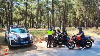 Antalya yollarında motosiklet sürücülerine sıkı takip