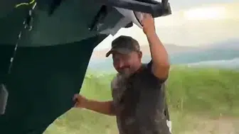 90 günlük kamp hayali fırtınaya teslim Çadırlar havada uçuştu