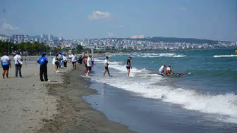 Samsun sahilleri kürek şampiyonasına ev sahipliği yapıyor