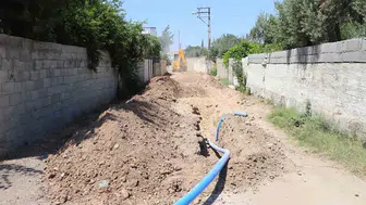 Hatay'ın Kumlu ilçesinde 25 yıllık su hattı değişiyor