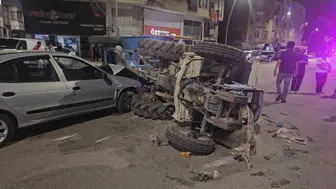 Elazığ’da traktör ve otomobilin karıştığı kazada beş kişi hastanelik oldu
