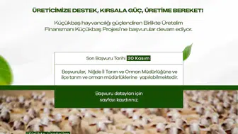 Niğde’de küçükbaş hayvancılık desteği için başvurular başladı