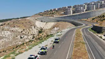 Kilis yollarında drone ile sıkı takip başladı
