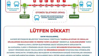 Kayseri tramvay hattında aktarmalı ulaşım dönemi başlıyor