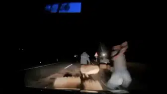 Tokat'ta kaza yerinde saman balyasıyla önlem alırken başka araç çarptı
