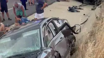 Keşan’da kavşak kazası 9 kişi hastaneye kaldırıldı