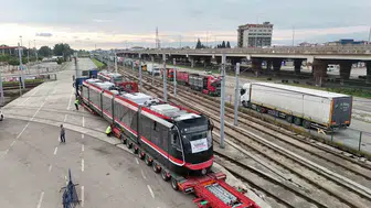 Samsun raylı sistemine güç katacak yeni tramvay şehre geldi