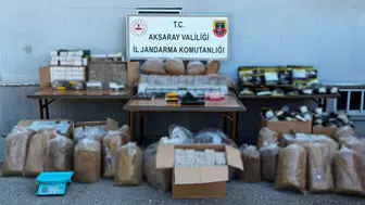 Aksarayda tütün operasyonuyla 750 bin liralık kaçak ürün toplandı