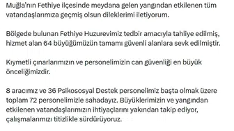 Fethiye'de yangın tedbirleri Huzurevi tahliye edildi, 64 büyüğümüz güvende
