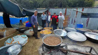 Abant yaylasında binlerce kişi etli pilav sofrasında buluştu