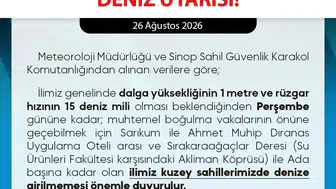 Sinop'ta denize giriş yasağı Perşembe'ye kadar geçerli
