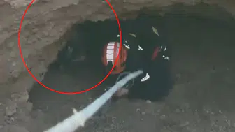 Siirt'te obrukta mahsur kalan keçi AFAD'ın çalışmasıyla kurtarıldı