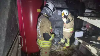 Arsuz’da bir binanın kazan dairesinde yangın paniği yaşandı