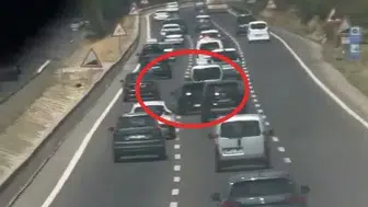 İnegöl yolunda makas atan sürücüye ağır fatura