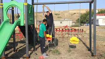 Diyarbakırda çocuklar için 39 köyde oyun parkı dönemi başladı