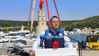 Saros'un dibine Edirne'nin simgeleri yerleşti, maketler resif oldu