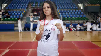 Edirneli Eslin Gürcistan’da madalyayı kaptı