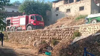 Malatya Darende’de bahçede başlayan yangın evlere sıçradı