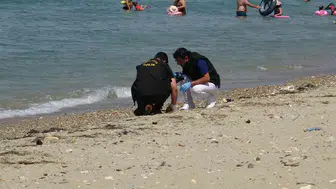 Çanakkale Kepez sahilinde şüpheli metal parçası paniği