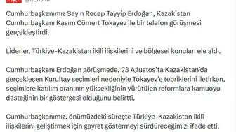 Erdoğan'dan Tokayev'e tebrik telefonu