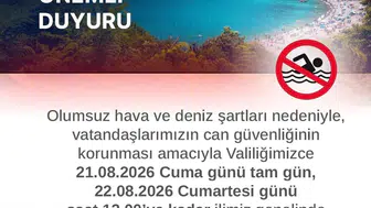 Zonguldak sahillerinde denize girmek iki gün boyunca yasaklandı